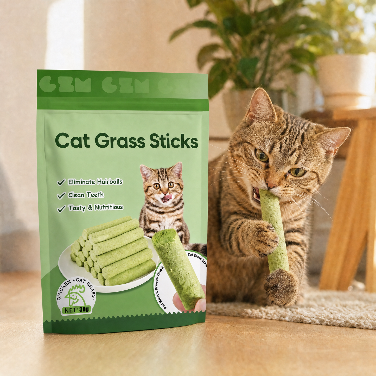 Purrsley Cat Grass Sticks