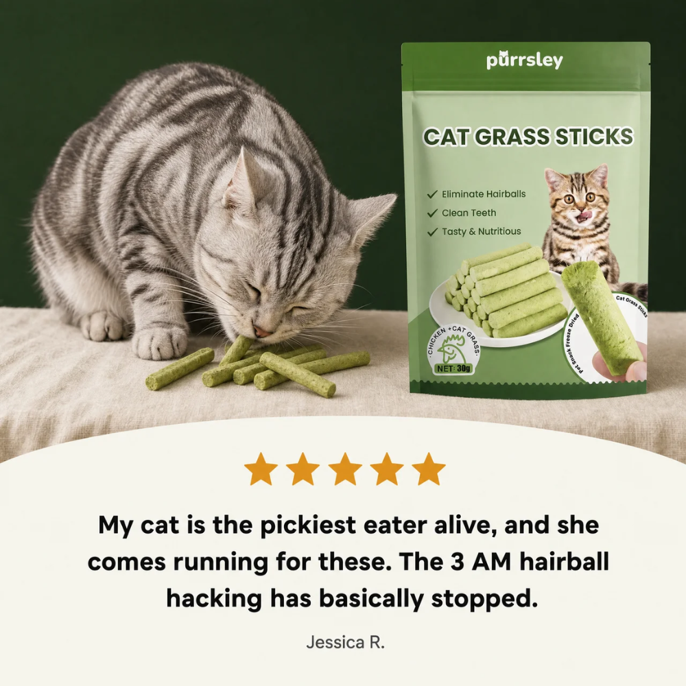 Purrsley Cat Grass Sticks